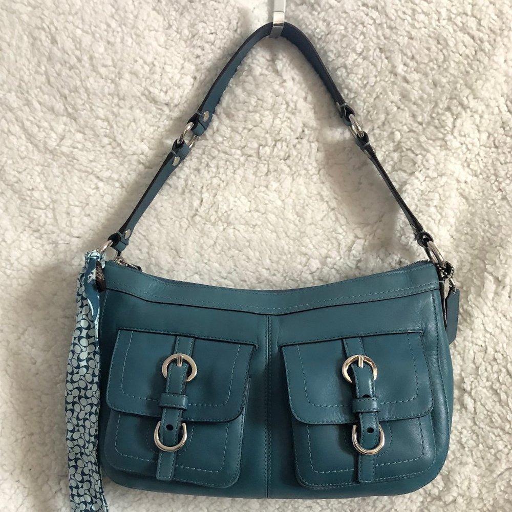 Coach Chelsea Leather Hobo Bag w/ Matching Wallet
